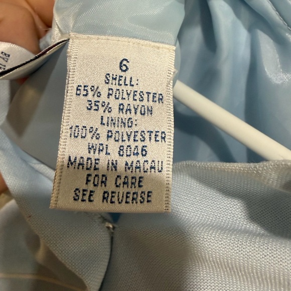 Jenni by Jennifer Moore Y2K Heirloom Light Blue Floral Embroidered Dress Size 6 - Picture 3 of 6